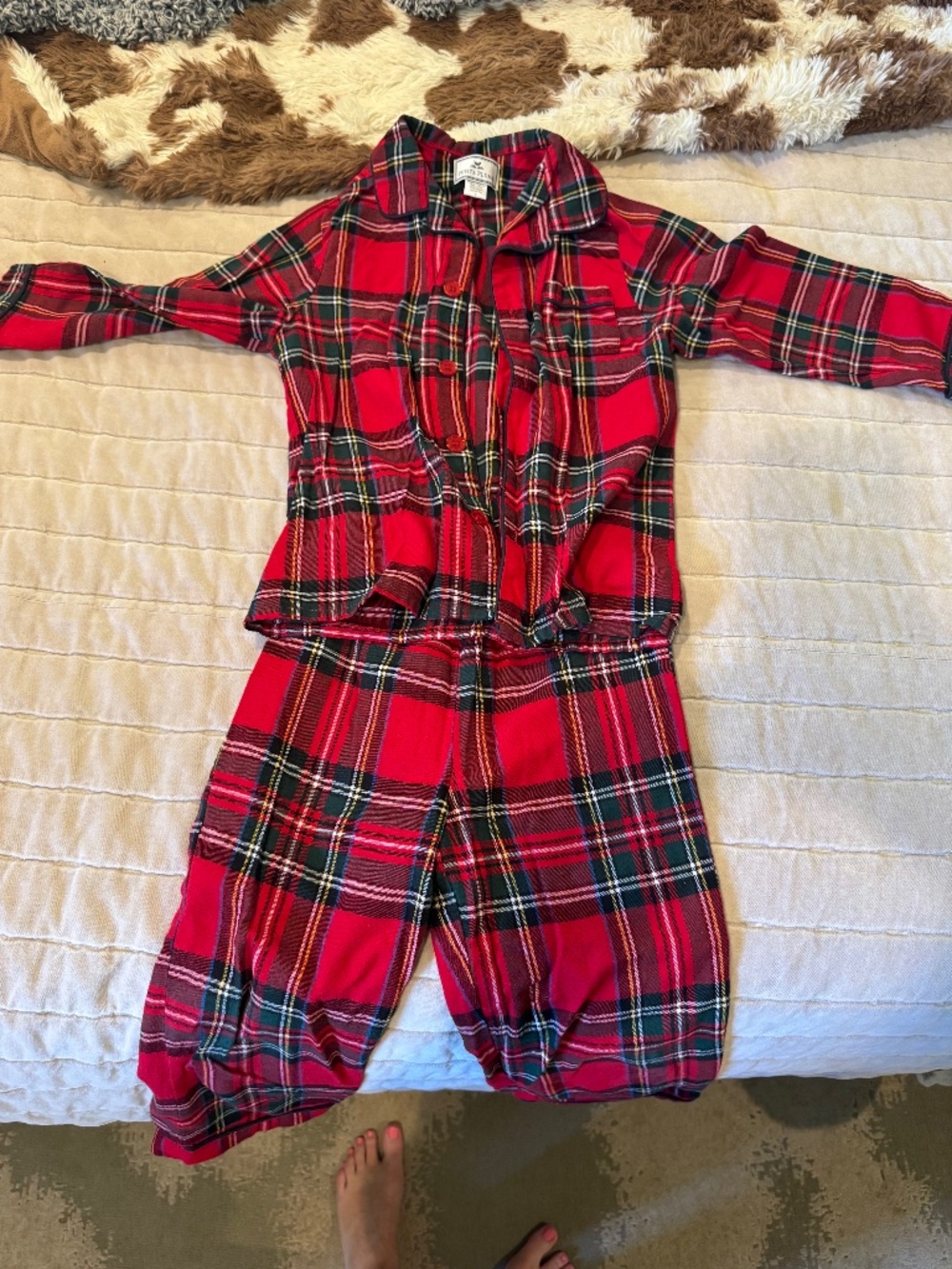 Petite Plume tartan pjs